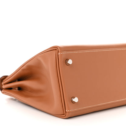 Hermes Evercolor Verso Kelly Retourne 28 Gold Rose Azalee 9 of 11