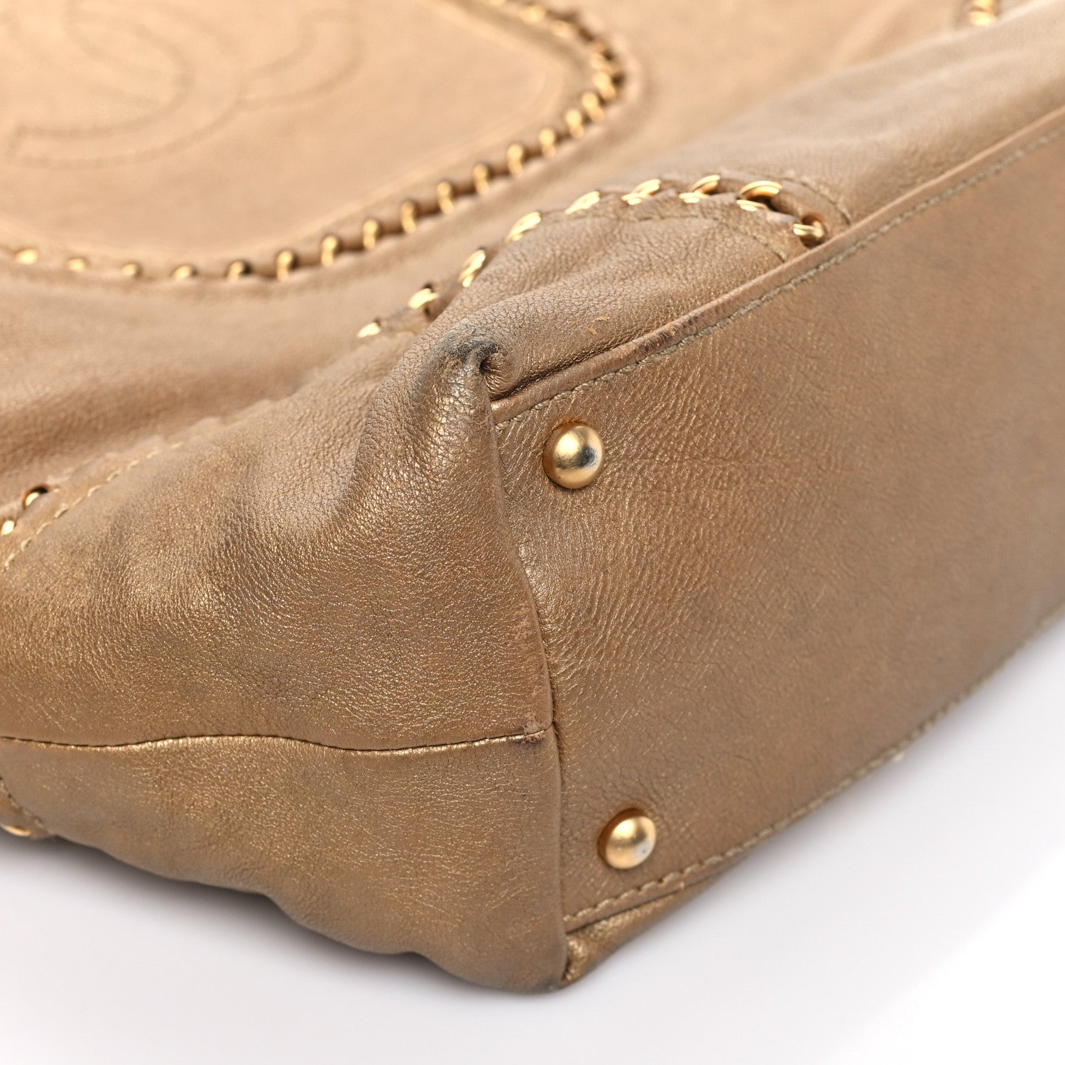 Chanel Metallic Calfskin Luxe Ligne Tote Gold 9 of 12