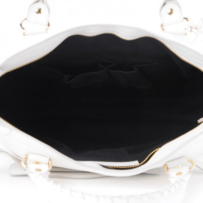 Balenciaga Chevre Gold Metallic Edge Hardware City White 5 of 7
