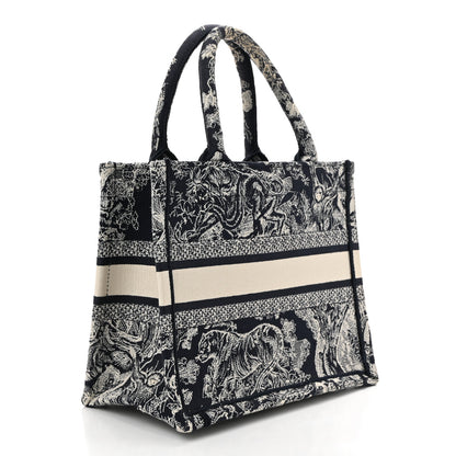 Christian Dior Canvas Embroidered Small Dioriviera Toile De Jouy Book Tote Blue 3 of 10