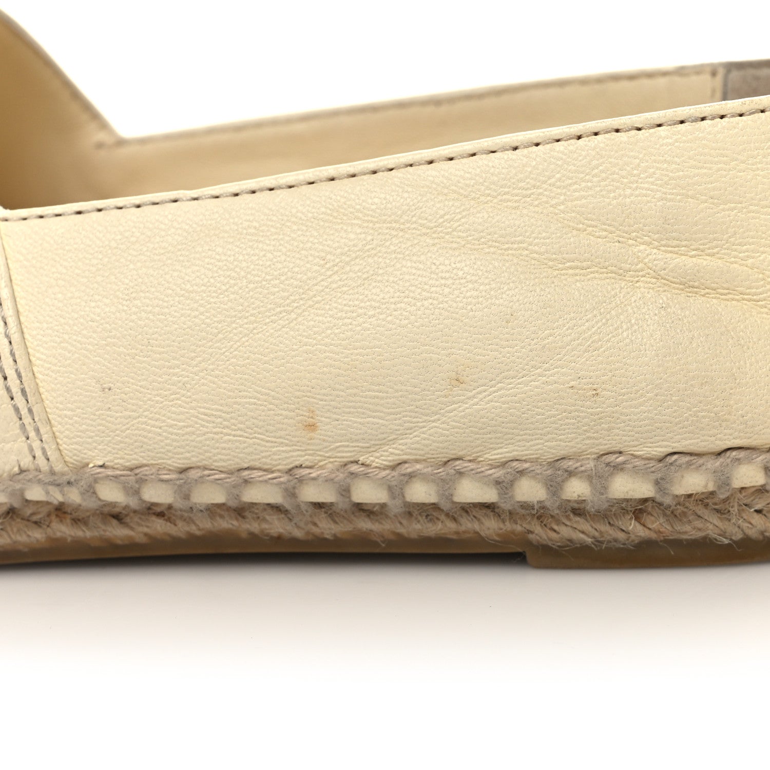 Chanel Lambskin CC Espadrilles 37 White Black 10 of 12