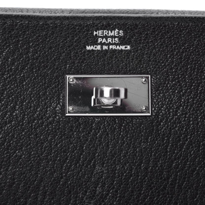 Hermes Chevre Mysore Kelly Longue Wallet Black 6 of 16