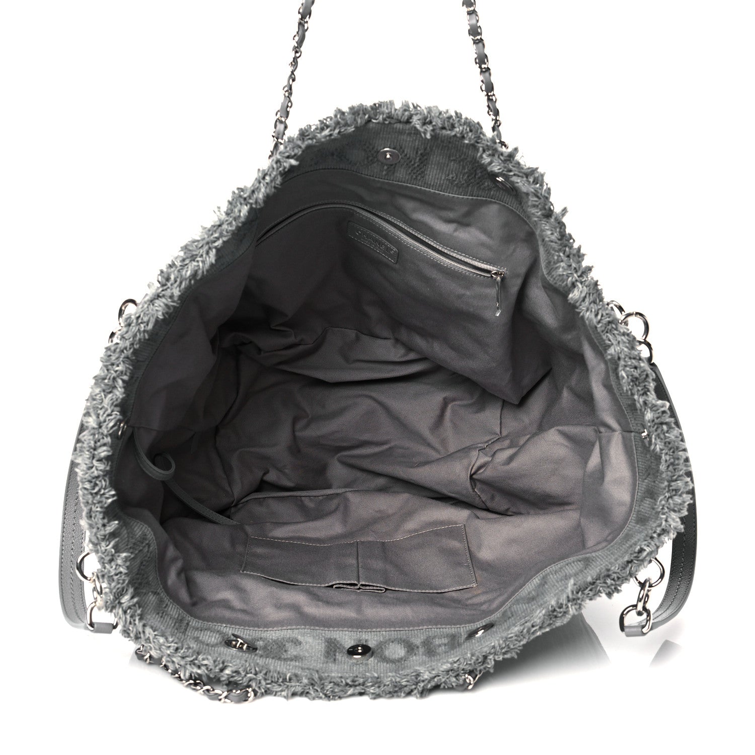 Chanel Canvas Small Double Face Tote Gray 5 of 10