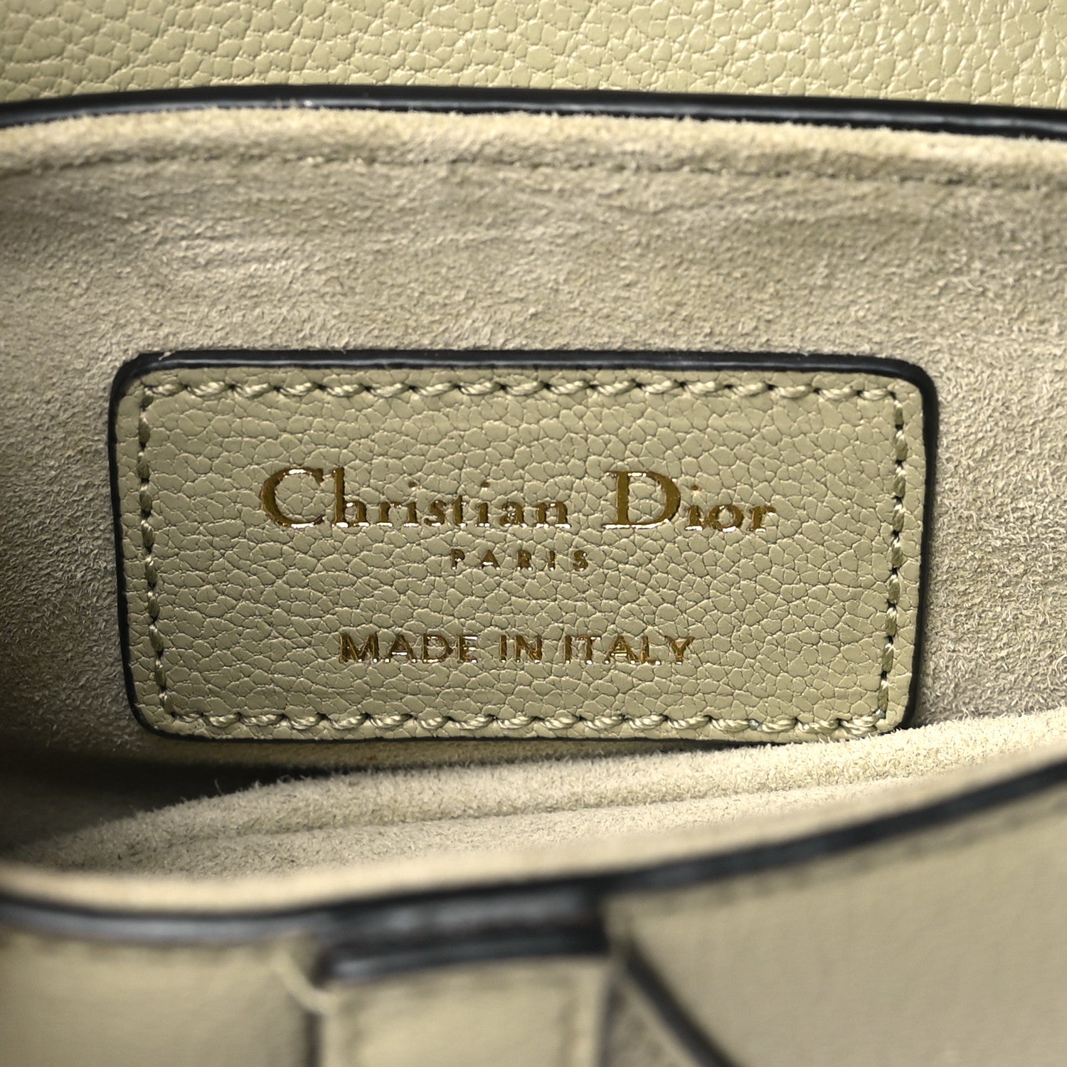 Christian Dior Goatskin Micro Saddle Bag With Strap Sage Green 6 of 9
