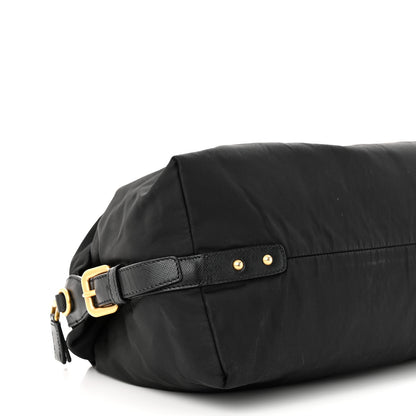 Prada Nylon Animalier Boston Bag Black 9 of 10