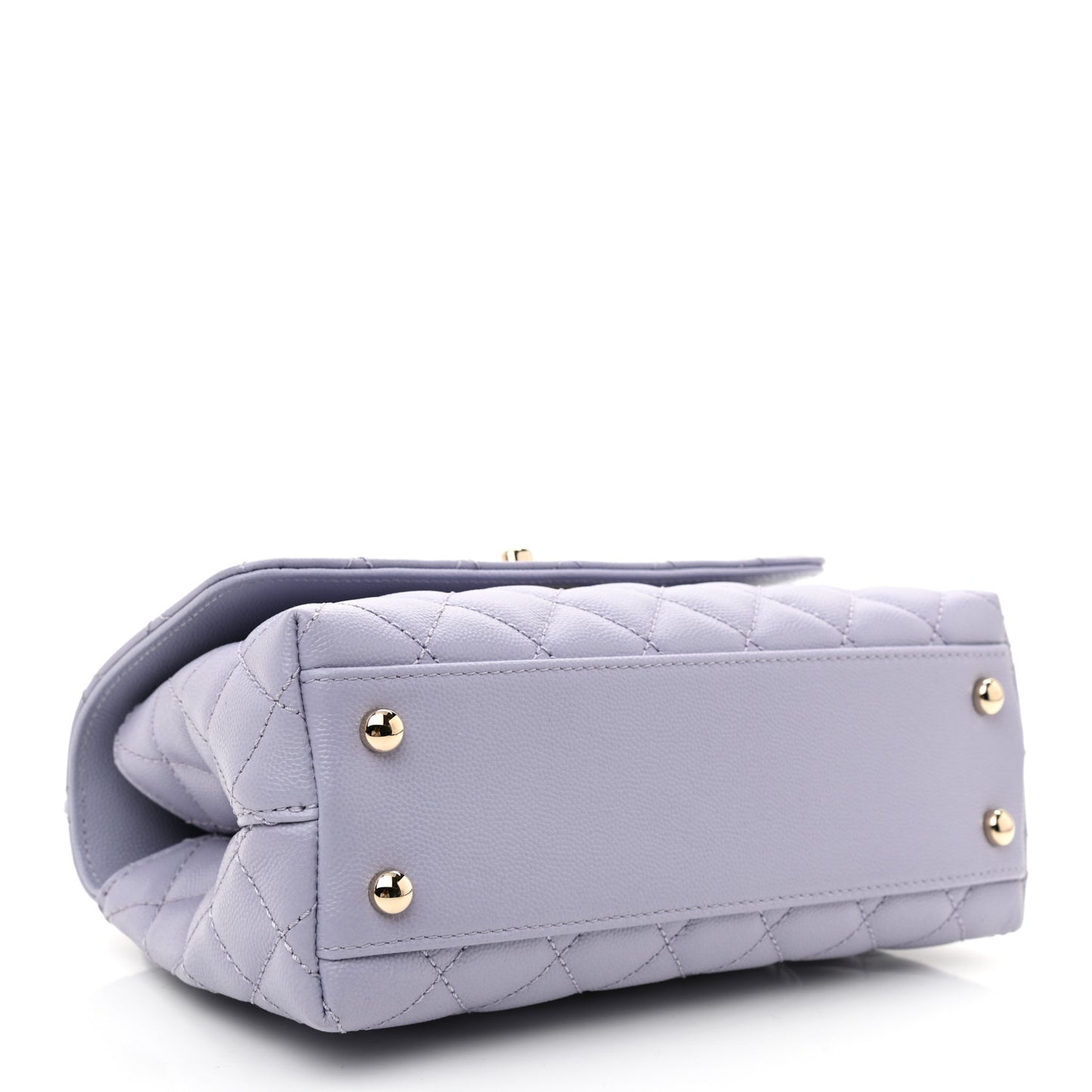 Caviar Quilted Mini Coco Handle Flap Light Purple