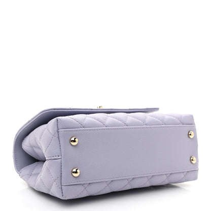 Chanel Caviar Quilted Mini Coco Handle Flap Light Purple 4 of 11