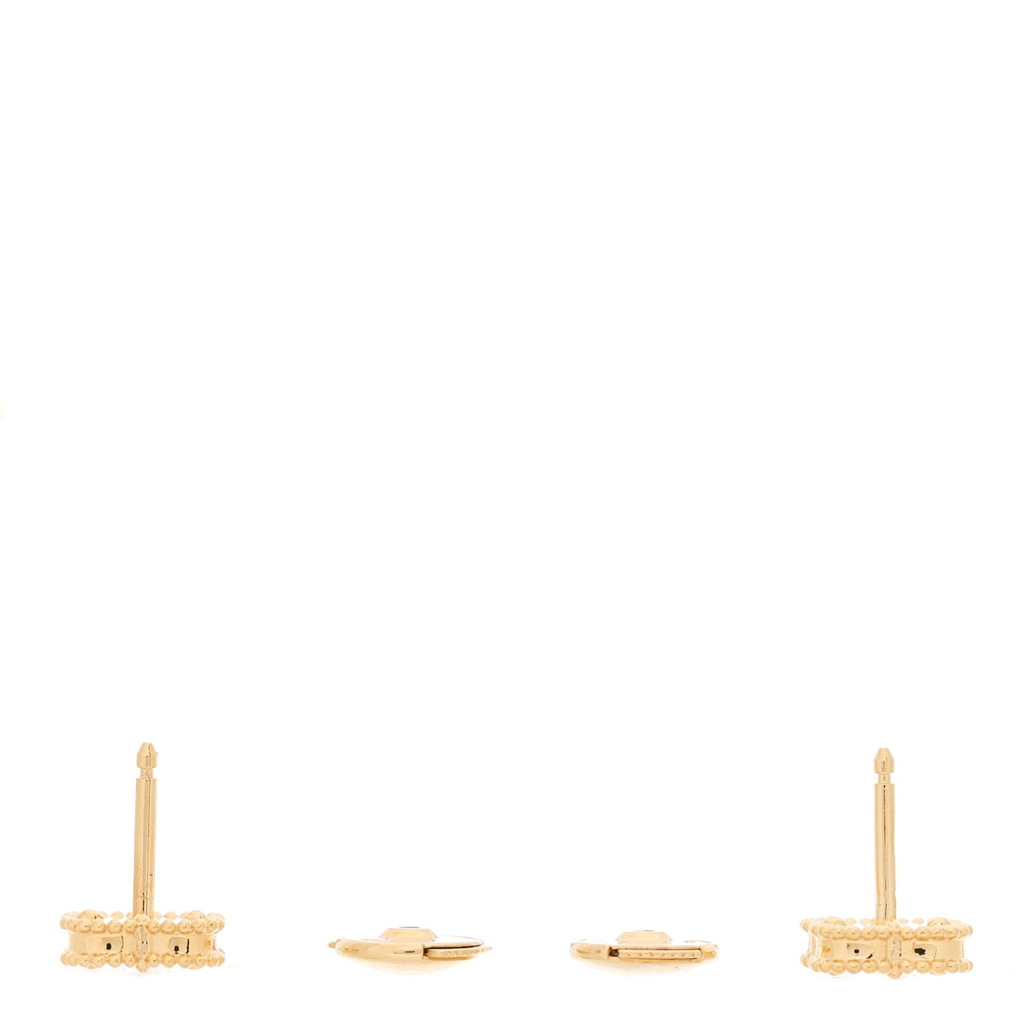 18K Yellow Gold Black Onyx Sweet Alhambra Earrings