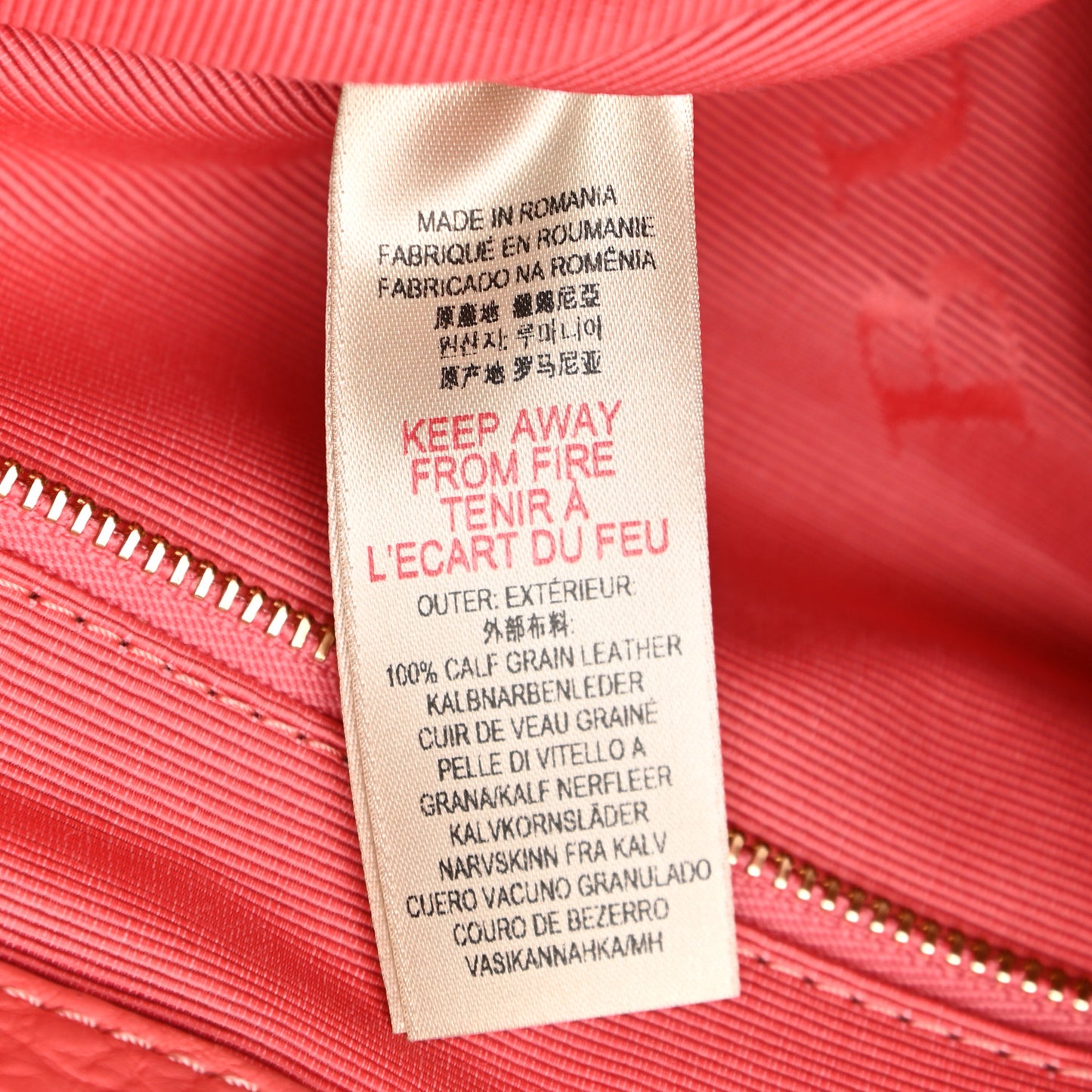 Heritage Grain Check Embossed Medium Dewsbury Tote Peony Rose