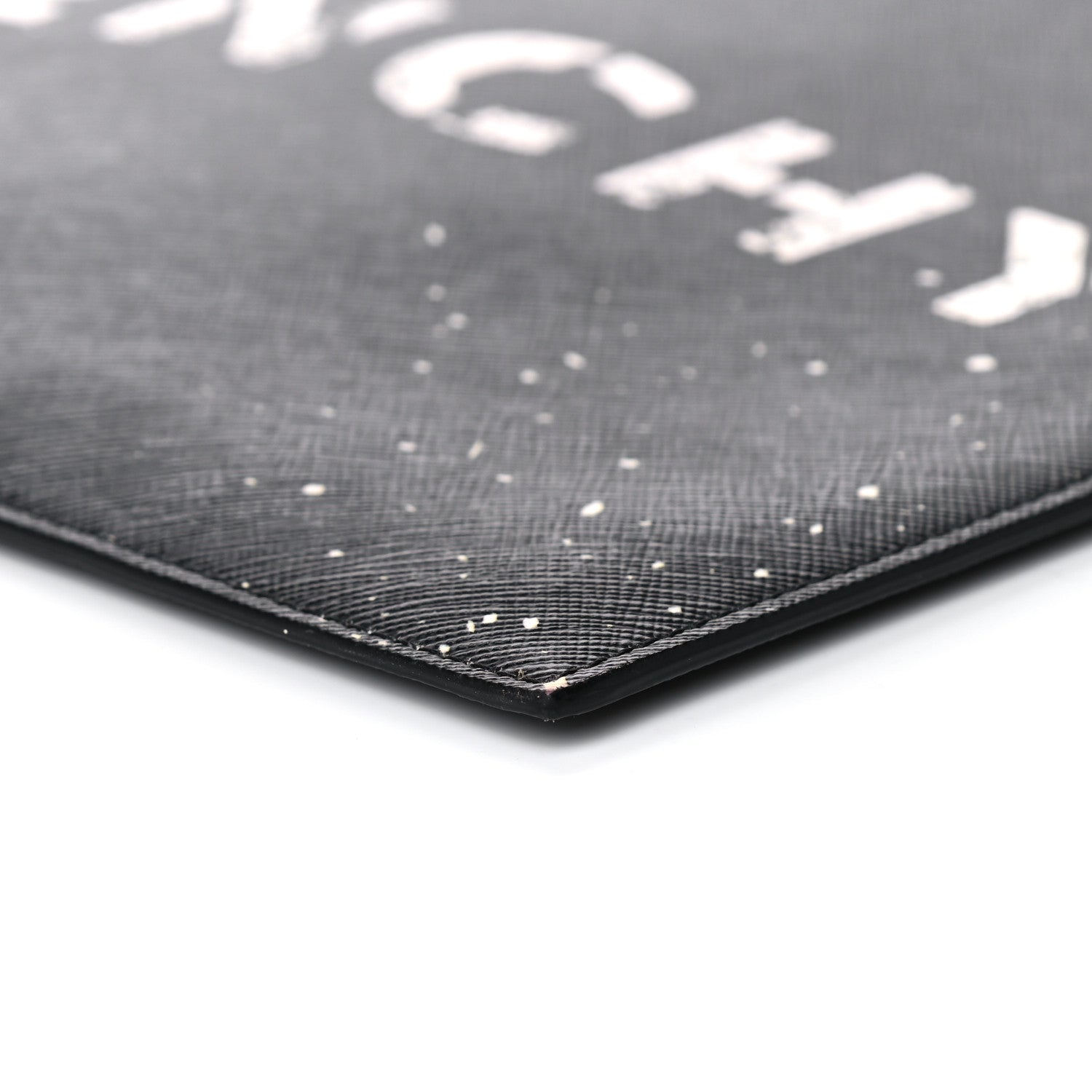 Givenchy Textured Coated Canvas Iconic Paint Splatter Prints Flat Medium Clutch Bag Black 9 of 9