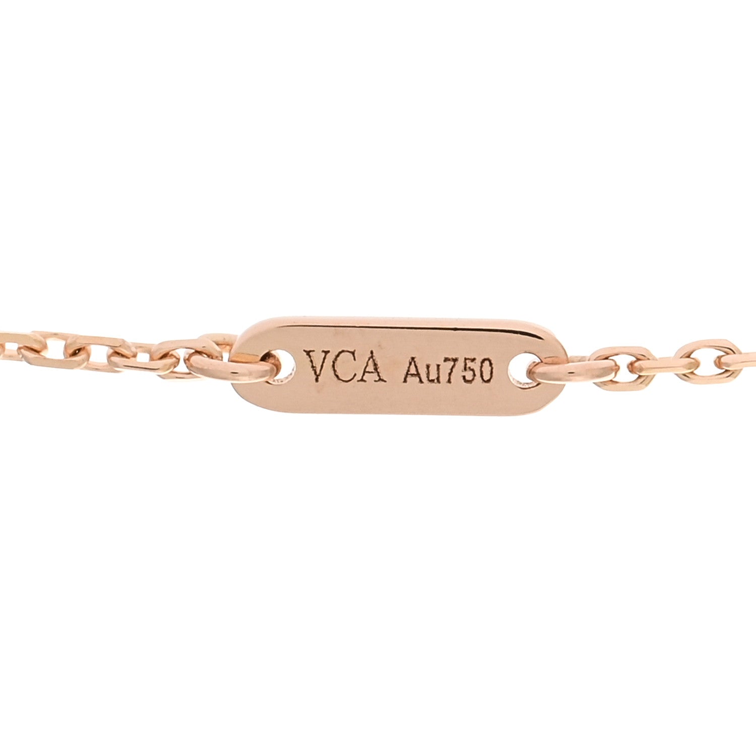 Van Cleef & Arpels 18K Rose Gold Carnelian Sweet Alhambra Pendant Necklace 5 of 7