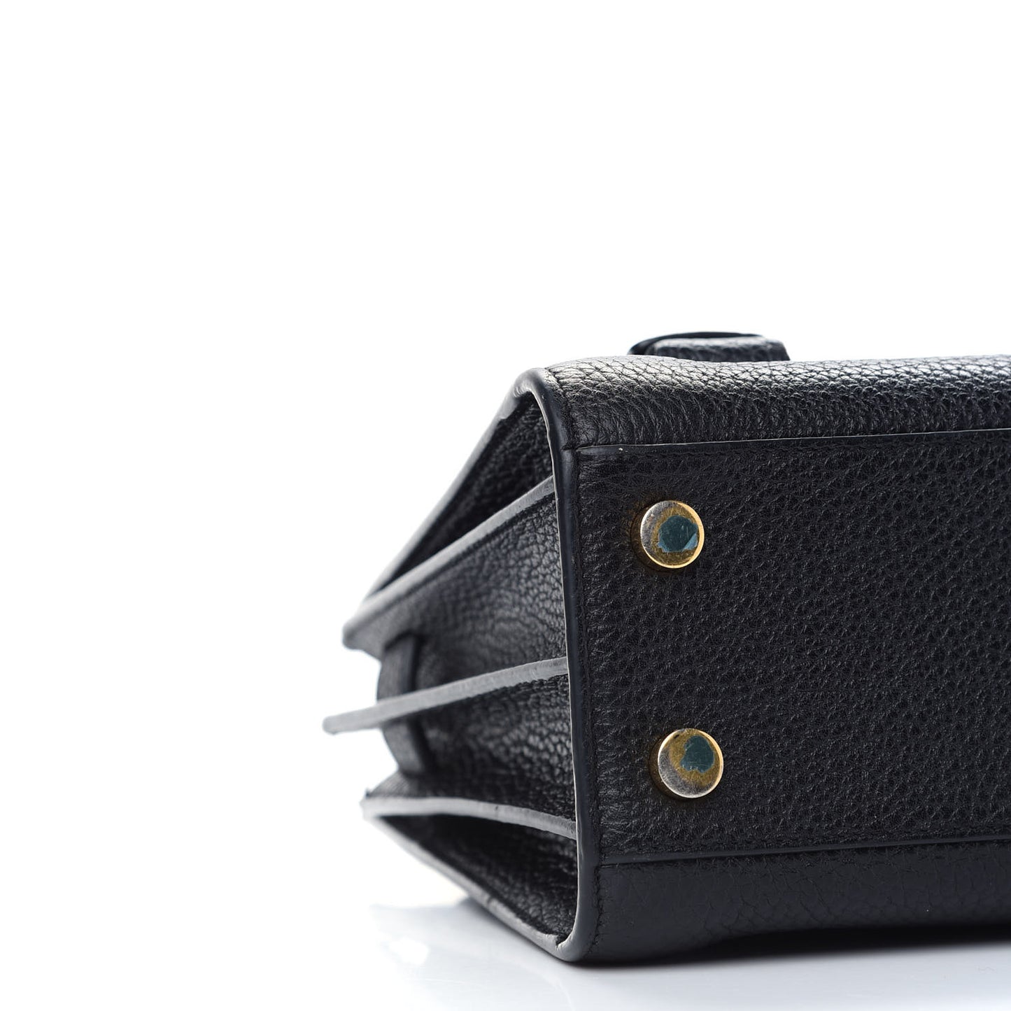 Grained Calfskin Nano Sac De Jour Black