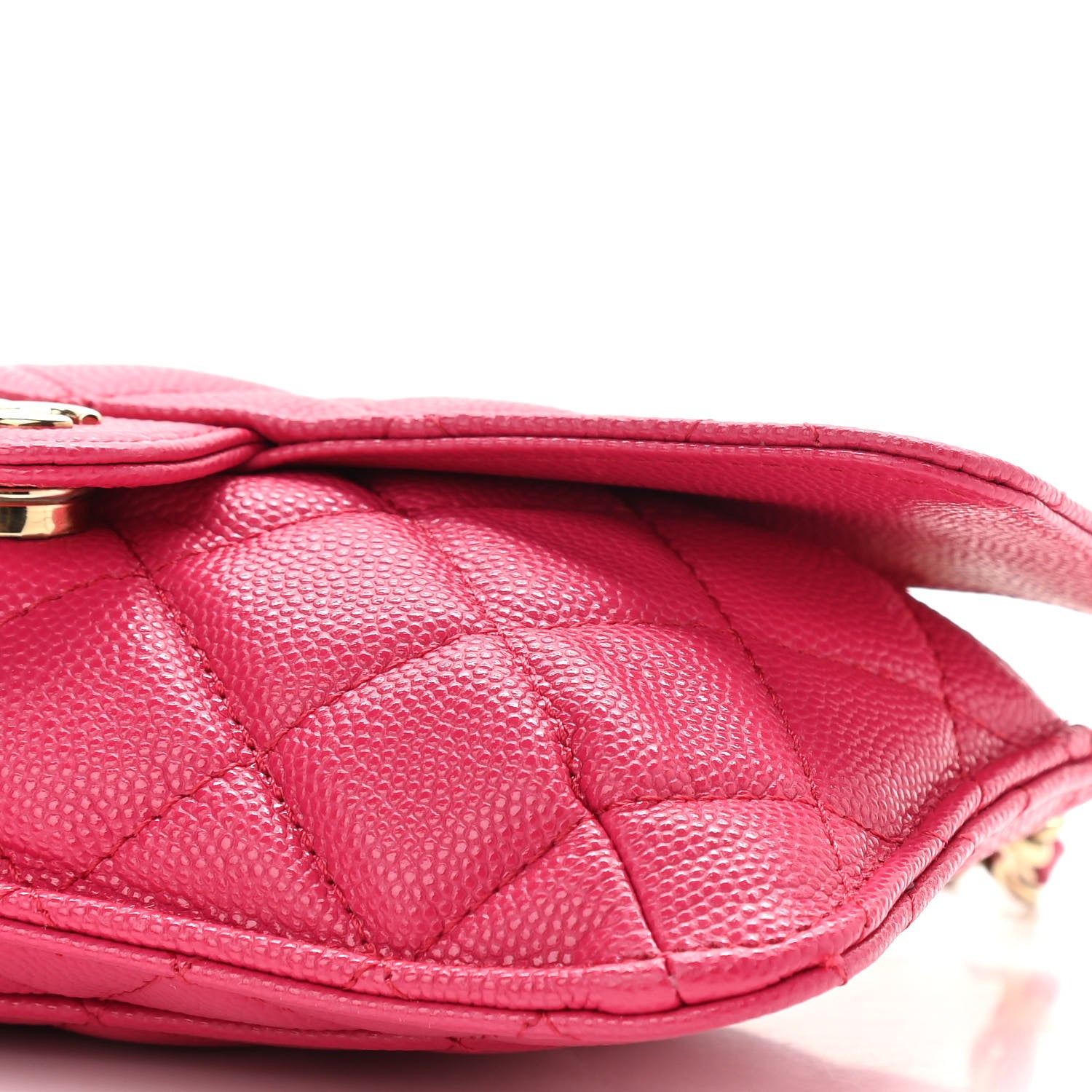 Chanel Caviar Fabric Quilted Foldable Tote With Chain Pink Multicolor 17 of 20