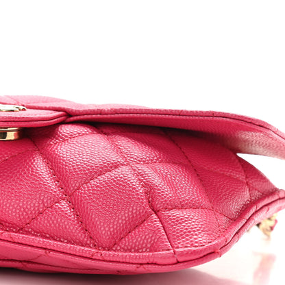 Chanel Caviar Fabric Quilted Foldable Tote With Chain Pink Multicolor 17 of 20