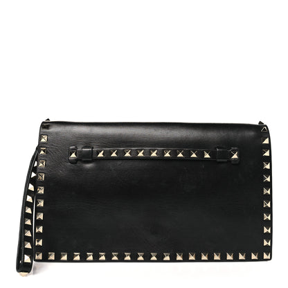 Valentino Garavani Nappa Rockstud Wristlet Clutch Black 1 of 13