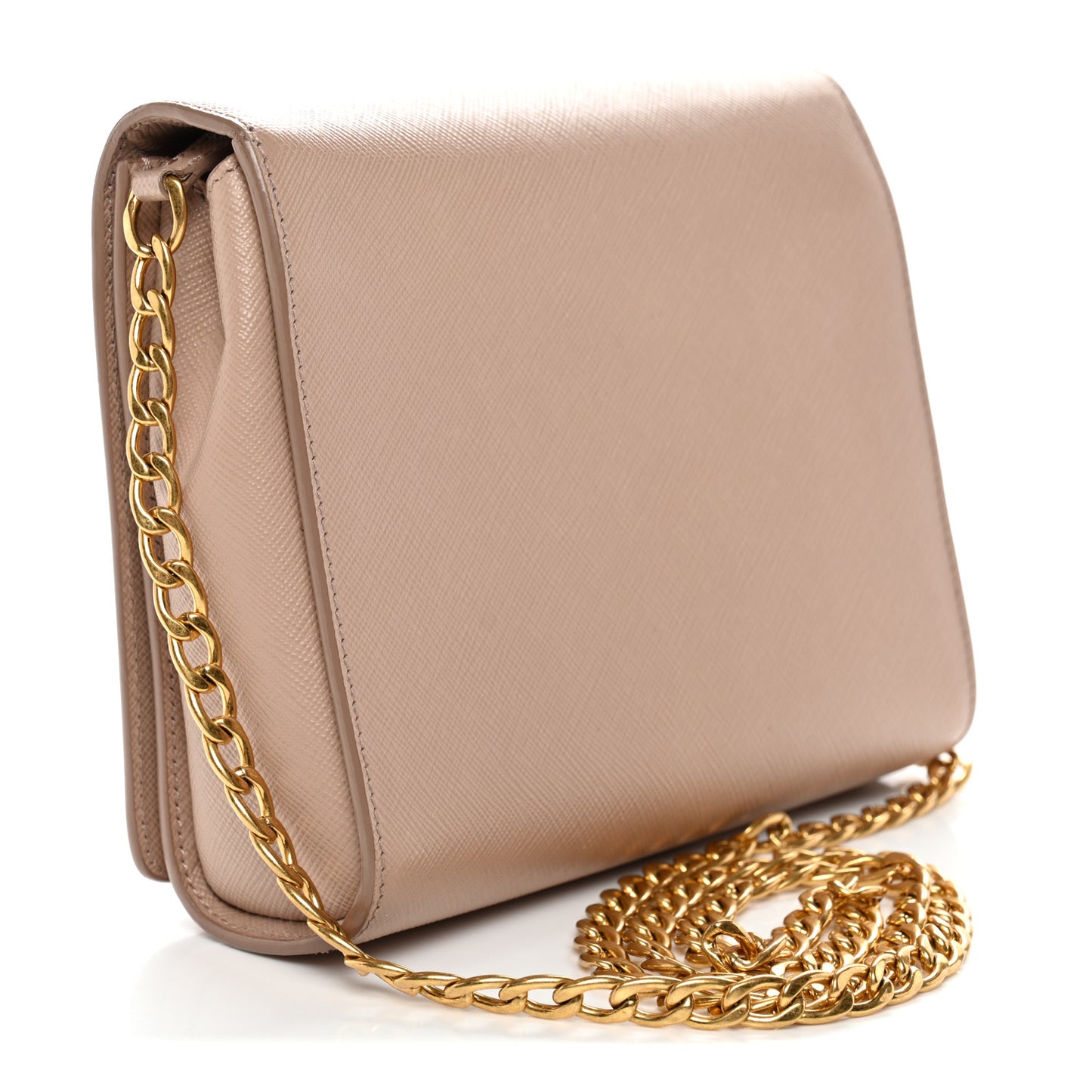 Saffiano Chain Crossbody Bag Cipria