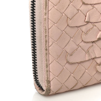 Bottega Veneta Nappa Intrecciato Zip Around Wallet Petal Pink 27 of 36