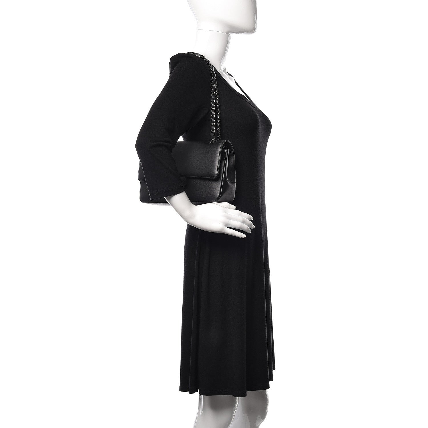 Chanel Calfskin Medium Classic Pure Double Flap Black 2 of 20