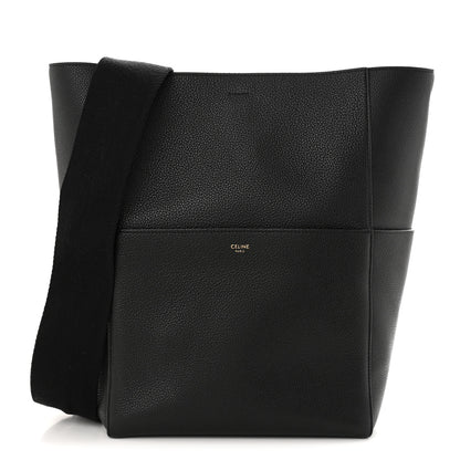 Celine Soft Grained Calfskin Sangle Bucket Bag Black 1 of 14