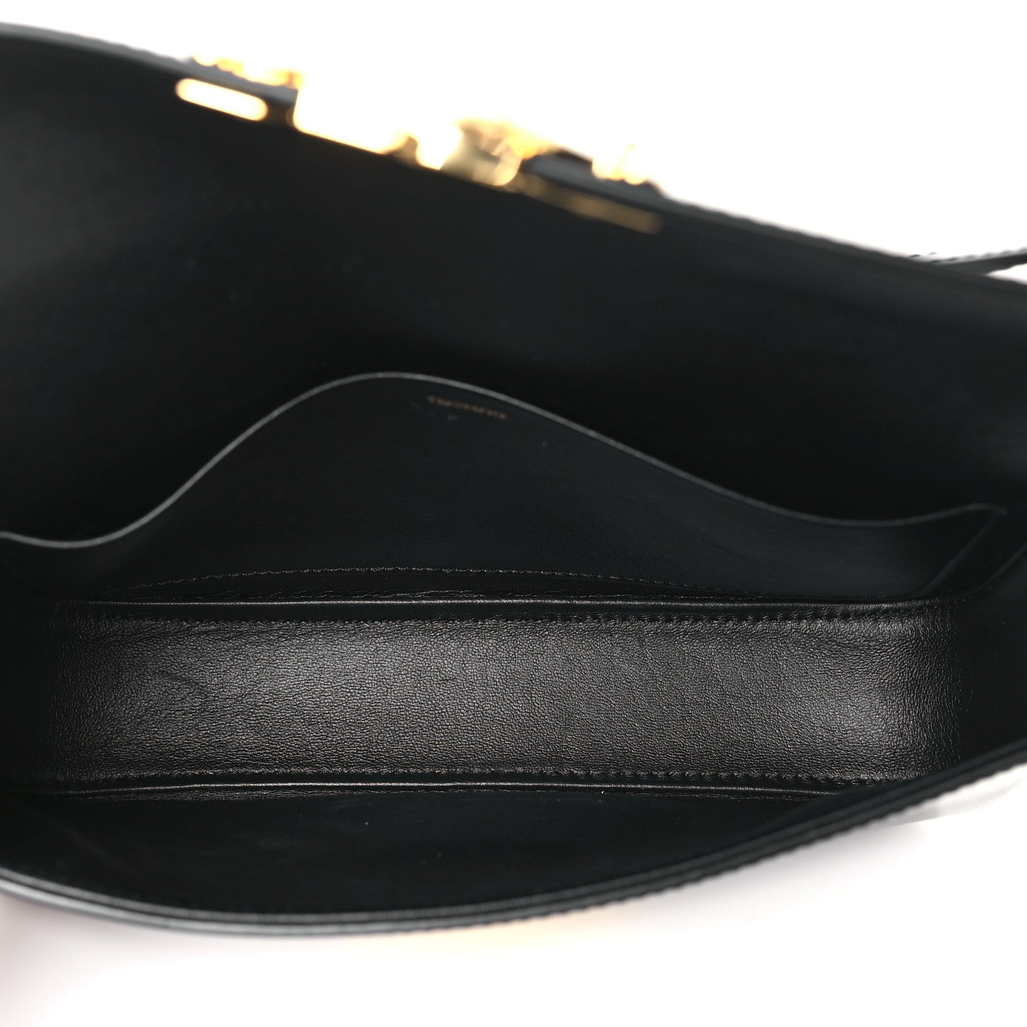 Celine Shiny Calfskin Triomphe Shoulder Bag Black 5 of 10