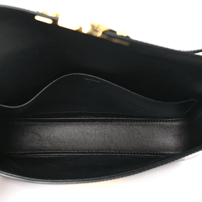 Celine Shiny Calfskin Triomphe Shoulder Bag Black 5 of 10