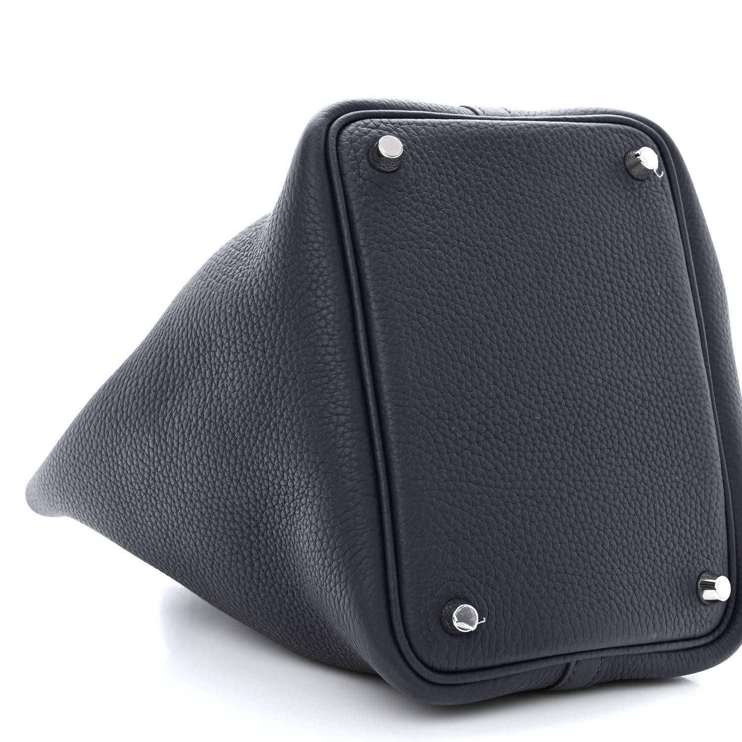 Hermes Taurillon Clemence Matte Alligator Picotin Lock Touch 22 Bleu Nuit 9 of 11