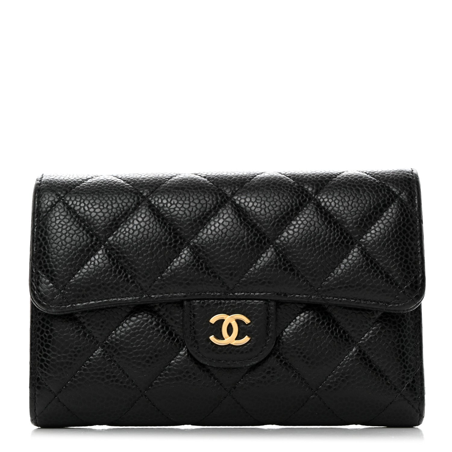 Chanel Caviar Quilted Medium Flap Wallet Black 1 of 8
