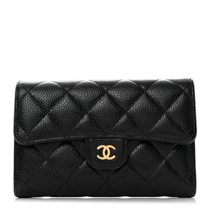 Chanel Caviar Quilted Medium Flap Wallet Black 1 of 8