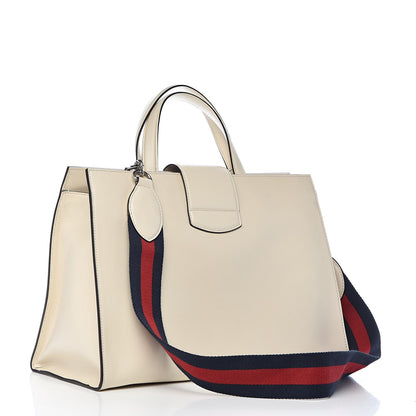 Gucci Calfskin Web Stripe Large Dionysus Tote Bag White 3 of 10
