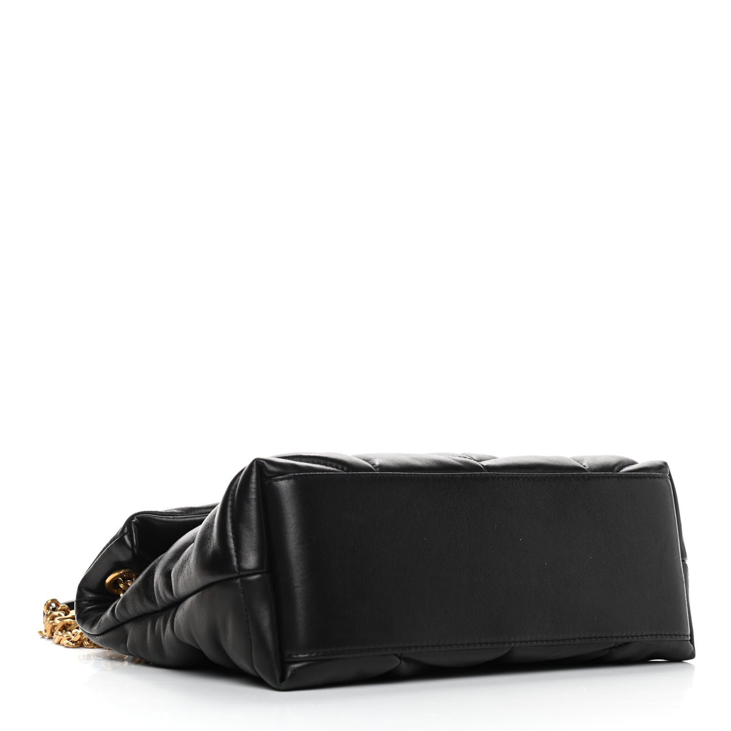 Saint Laurent Lambskin Quilted Small Loulou Puffer Monogram Chain Satchel Black 4 of 9