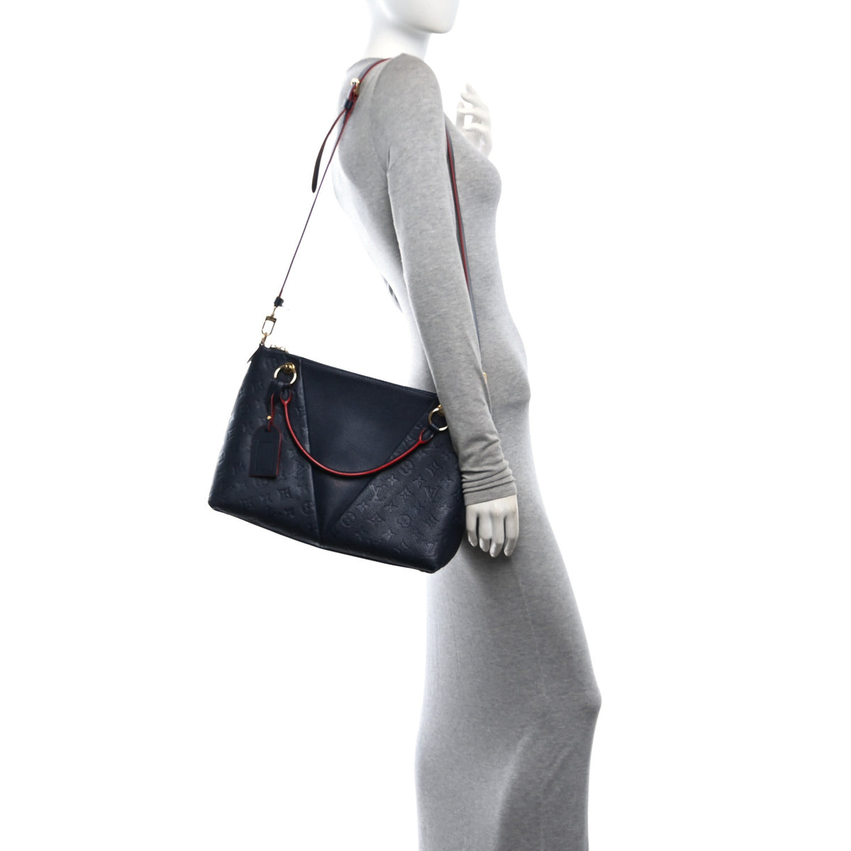 Empreinte V Tote MM Marine Rouge