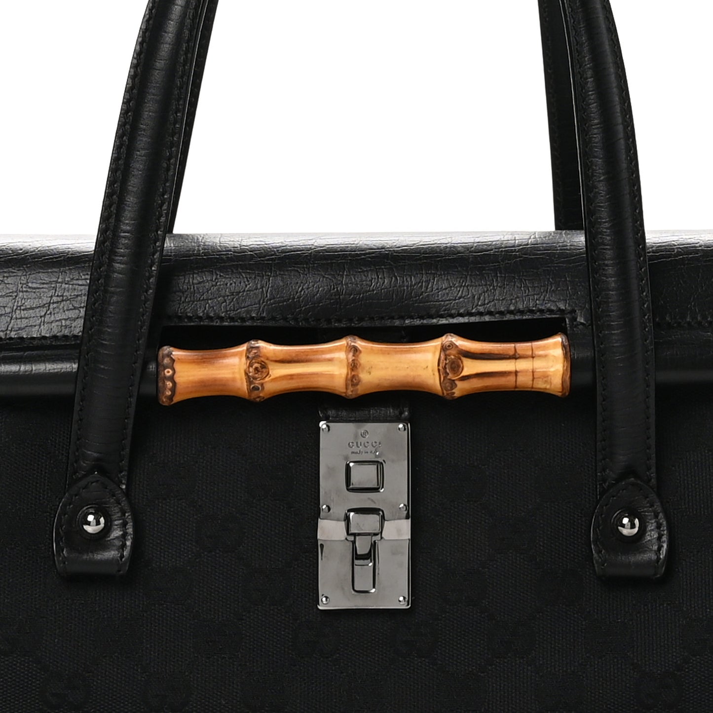 Monogram Bamboo Bullet Bag Black