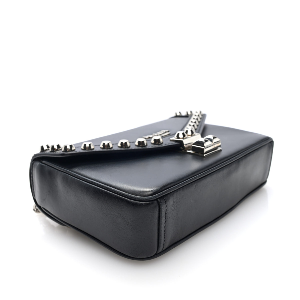 Prada Saffiano Pattina Crossbody Bag Black 3 of 8