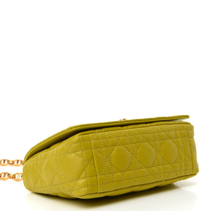 Christian Dior Calfskin Cannage Small Caro Bag Lime 4 of 10