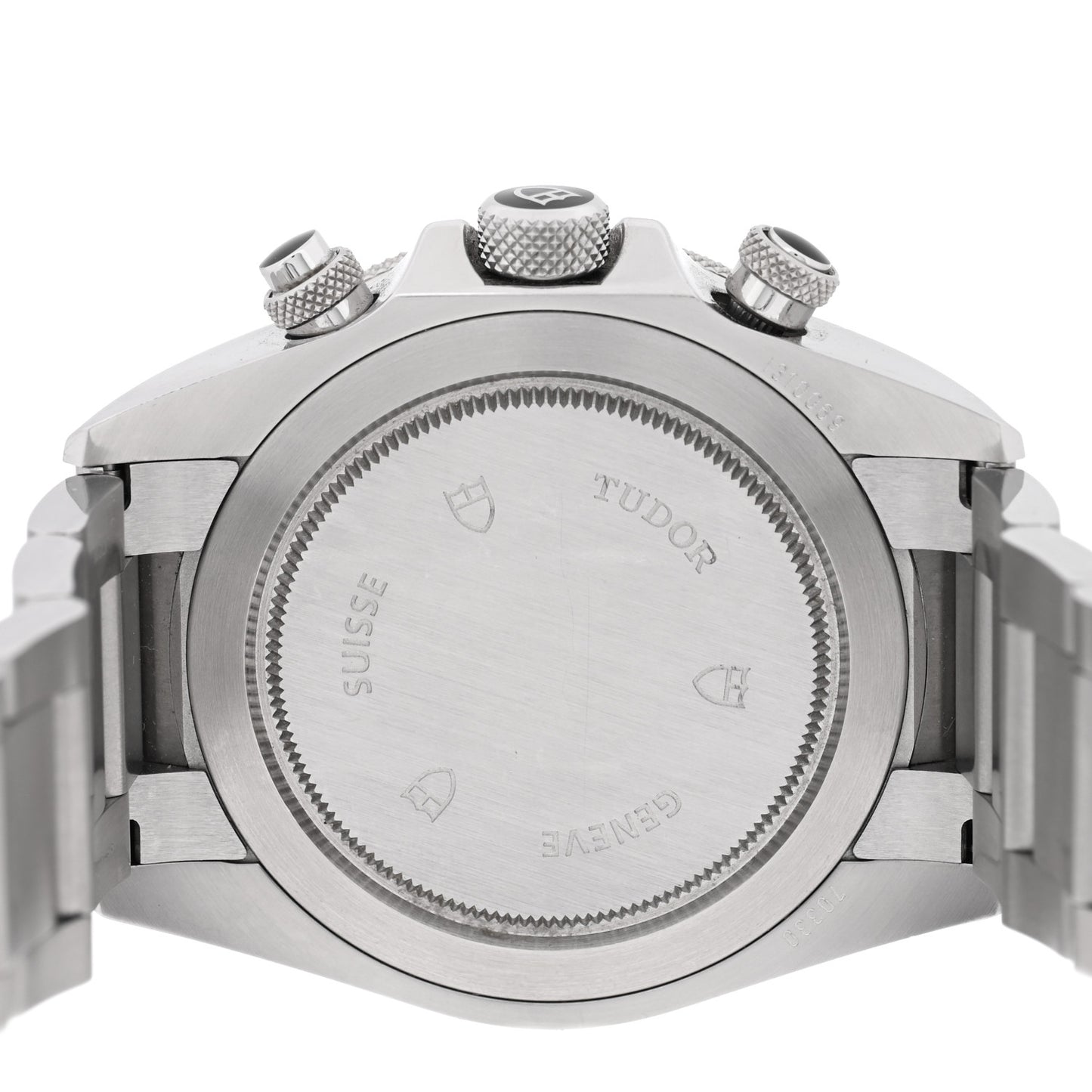 Stainless Steel 42mm Heritage Chrono Automatic Watch Black 70330N