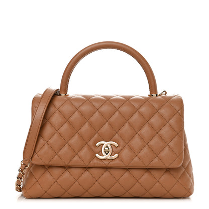 Chanel Caviar Quilted Small Coco Handle Flap Brown 1 of 10