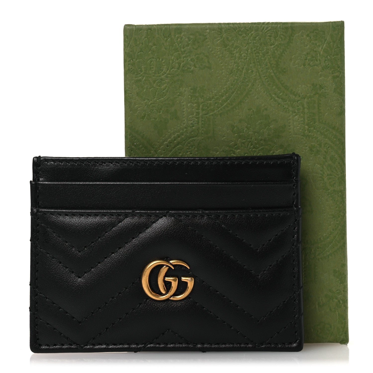 Gucci Calfskin Matelasse GG Marmont Card Holder Black 7 of 7