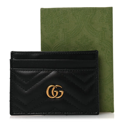 Gucci Calfskin Matelasse GG Marmont Card Holder Black 7 of 7