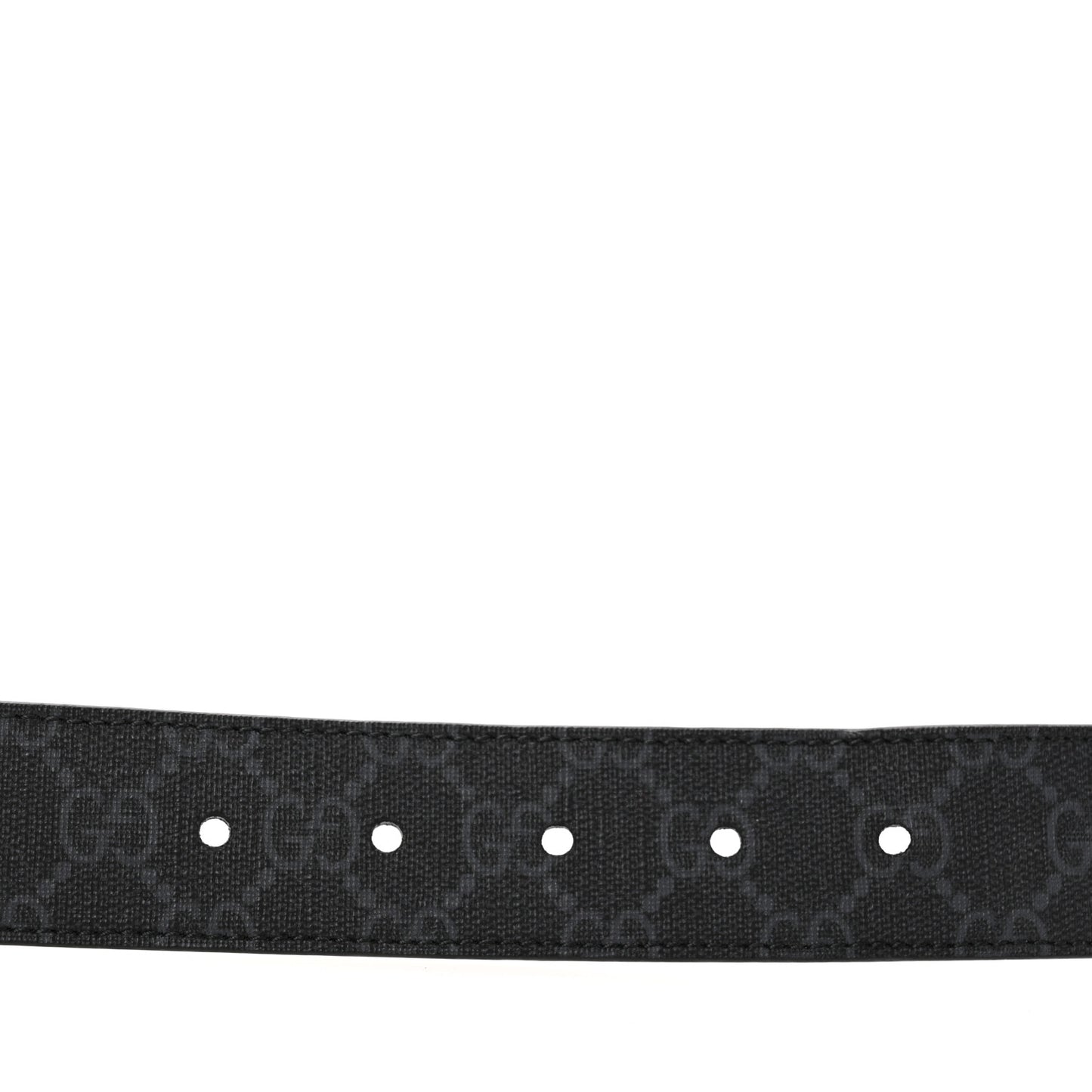 GG Supreme Monogram Plutone Calfskin 35mm Belt 80 32 Black