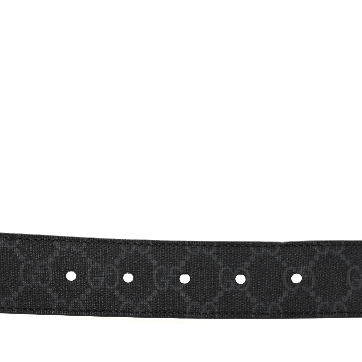 Gucci GG Supreme Monogram Plutone Calfskin 35mm Belt 80 32 Black 3 of 7