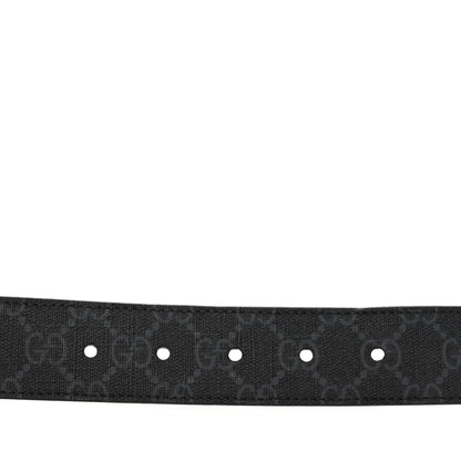 Gucci GG Supreme Monogram Plutone Calfskin 35mm Belt 80 32 Black 3 of 7
