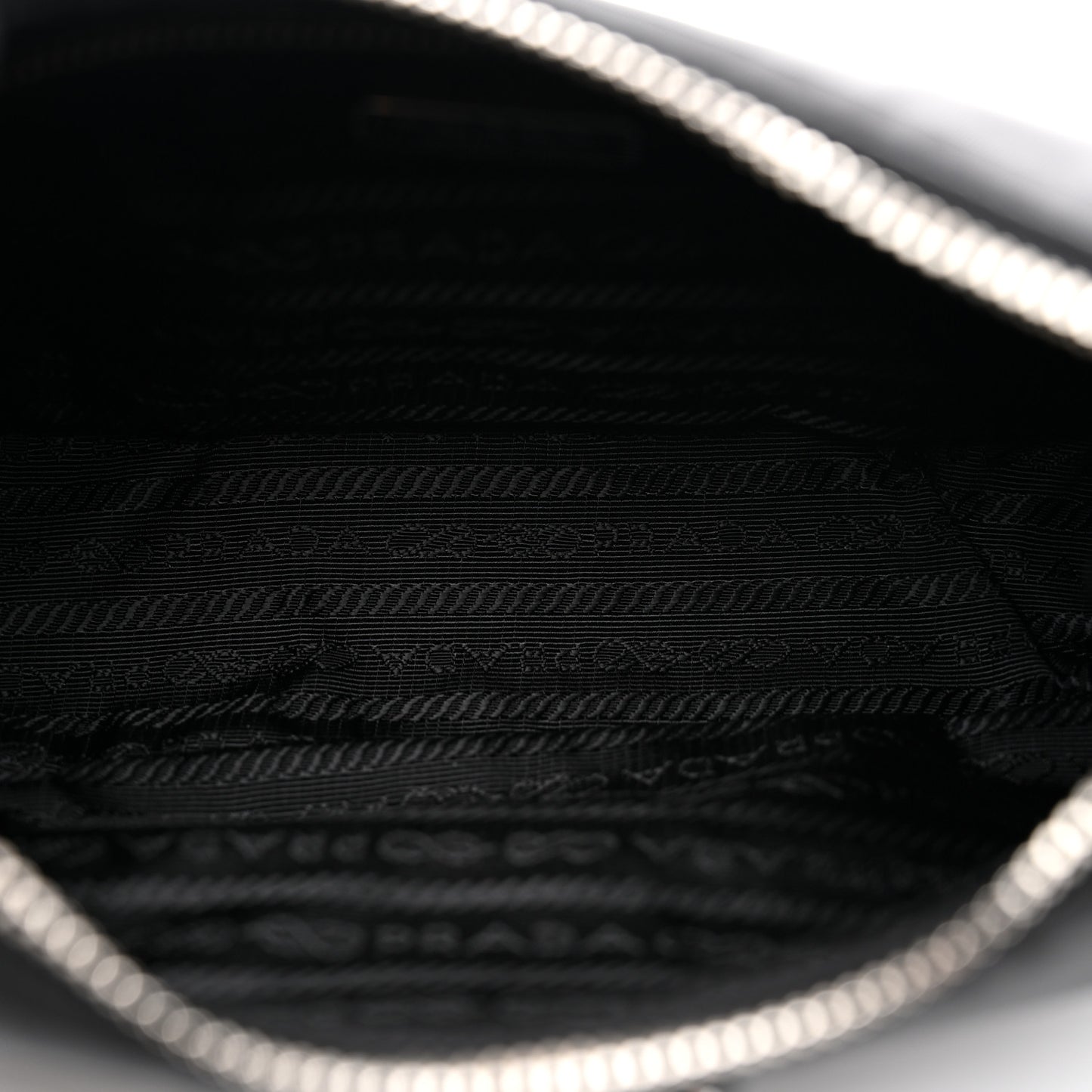 Tessuto Nylon Saffiano Mini Re-Edition 2000 Bag Black