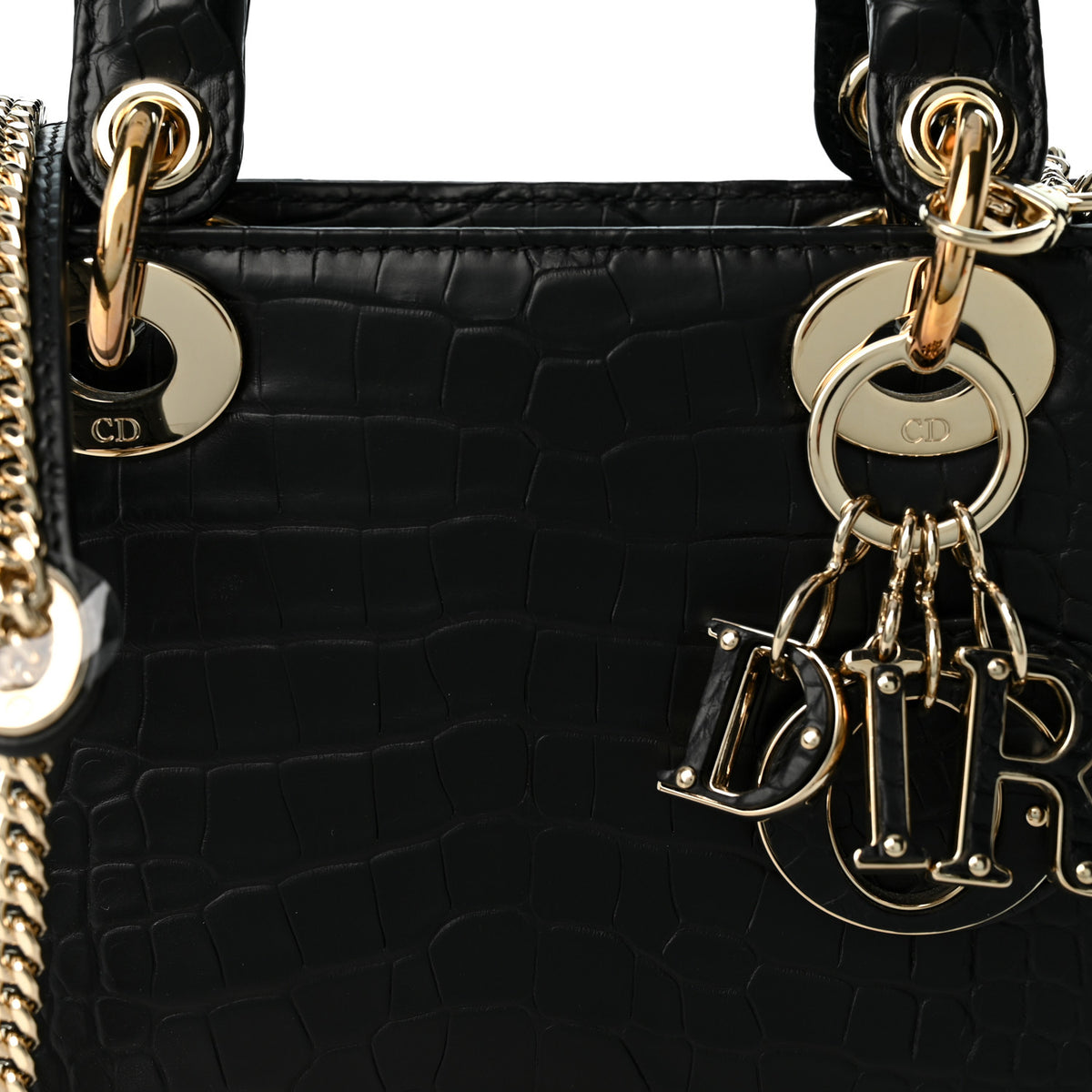 Christian Dior Alligator Mini Lady Dior Black 6 of 8