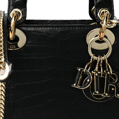 Christian Dior Alligator Mini Lady Dior Black 6 of 8