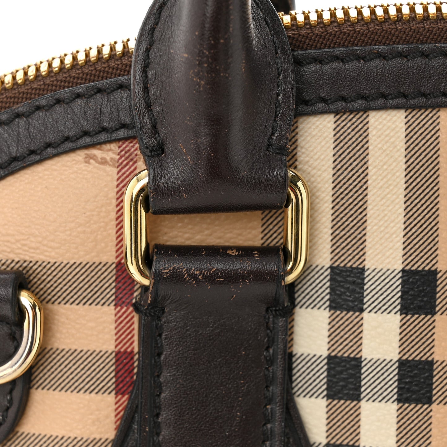 Haymarket Check Small Orchard Bowling Bag Chocolate