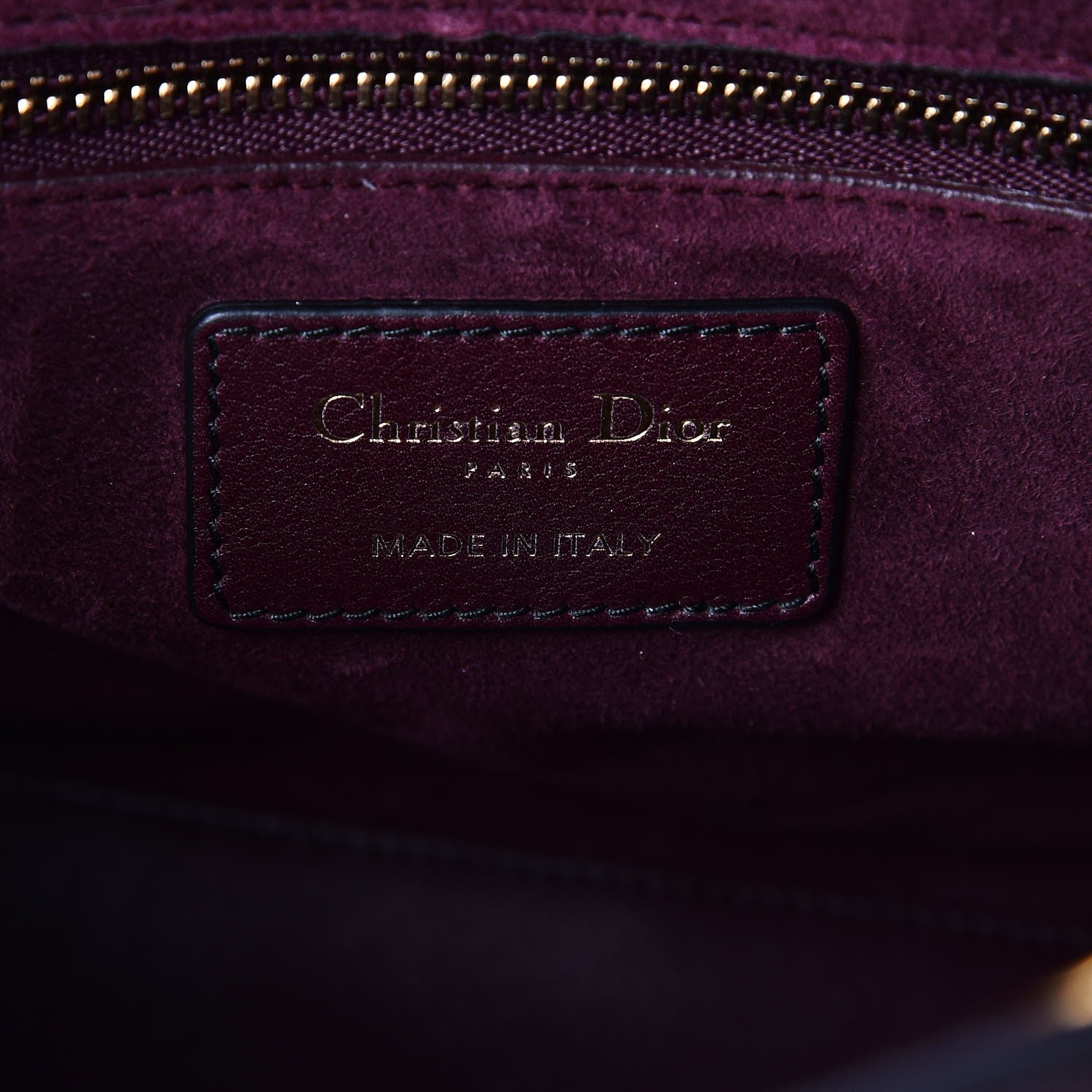 Christian Dior Calfskin Cannage Studded Medium Supple Lady Dior Deep Amaranth 7 of 9