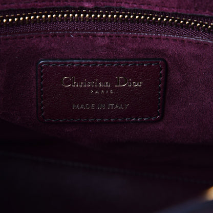 Christian Dior Calfskin Cannage Studded Medium Supple Lady Dior Deep Amaranth 7 of 9