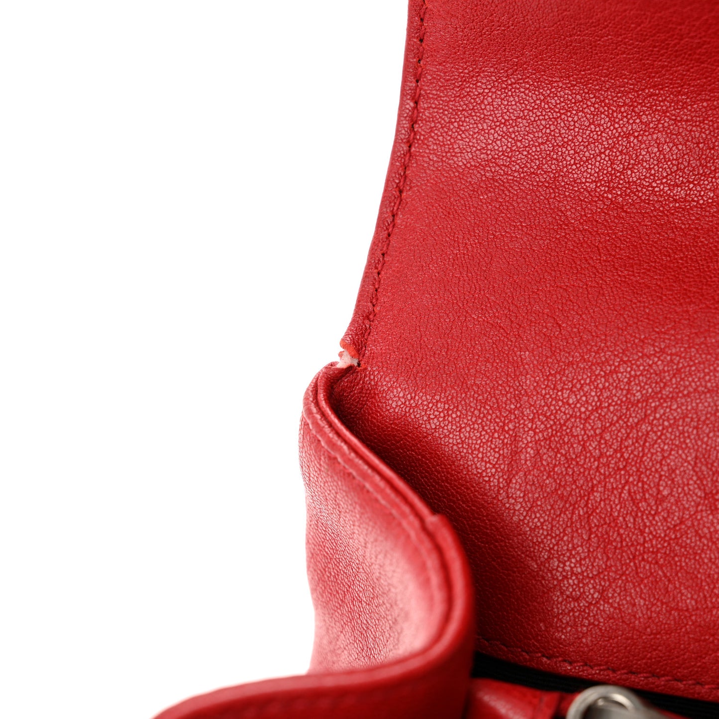 Sheepskin Matelasse Chevron Monogram Medium College Bag Rouge