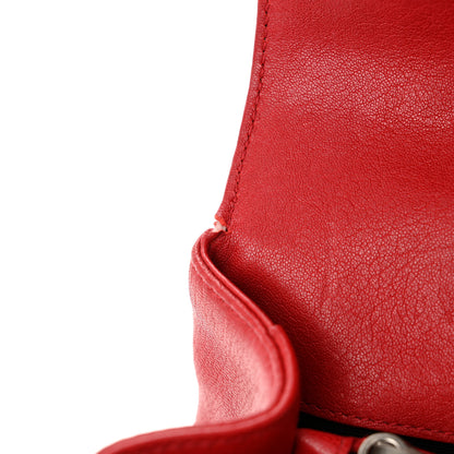 Saint Laurent Sheepskin Matelasse Chevron Monogram Medium College Bag Rouge 16 of 16
