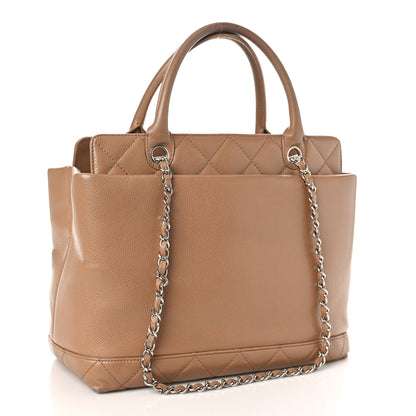 Chanel Caviar Medium Soft CC Top Handle Tote Dark Beige 3 of 28